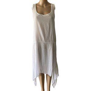 Aloha I Ke Kai White Cotton Gauze Boho Size M Summer Dress